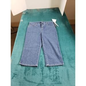 Architect Jeans Sz 4 Petite Womens Blue Denim Pants Ladies Mid Rise Capri NWT